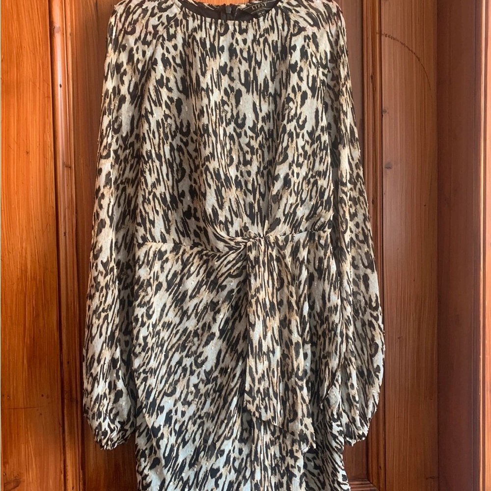 Lipsy Black and Cream Patterned Dress